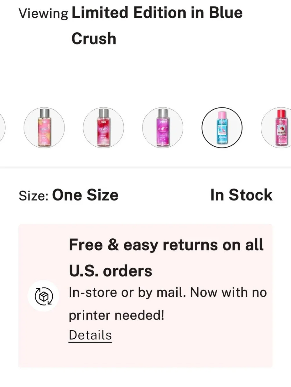 PINK by Victoria's Secret BLUE CRUSH Body Mist New 8.4oz MSRP $19.95 Spring 2026